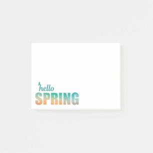 Hallo Frühling geometrische Post es Post-it Klebezettel