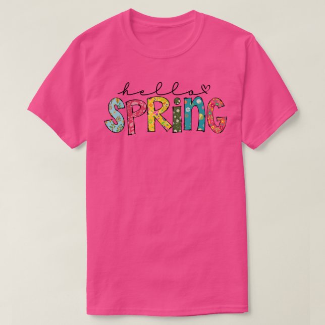 Hallo Frühling , Happy Spring , Happy Oaster  T-Shirt (Design vorne)