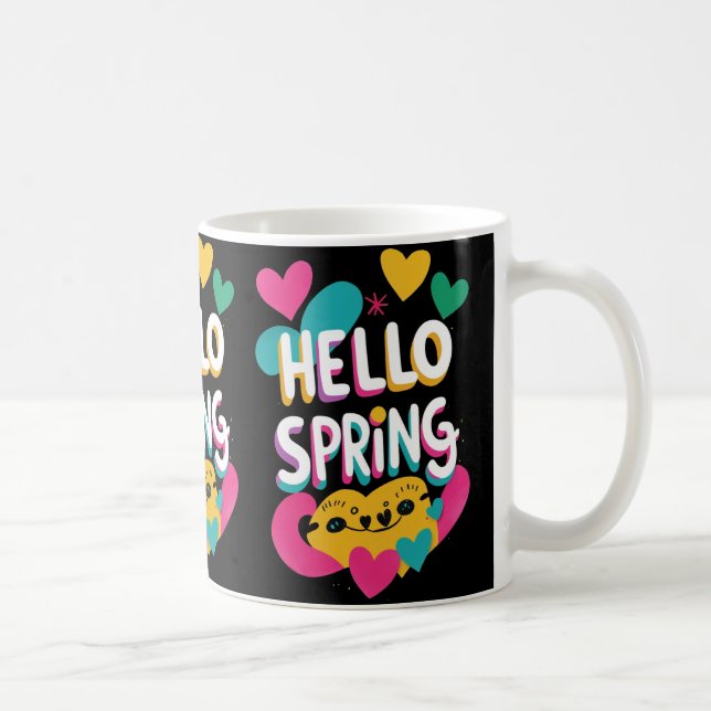 Hallo Frühling Kaffeetasse (Rechts)