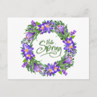 Hallo Frühling Schöner Blumenkranz