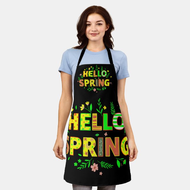 Hallo Frühling Schürze (Getragen)