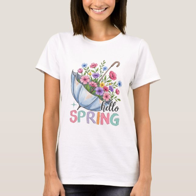 Hallo Frühling T-Shirt (Vorderseite)