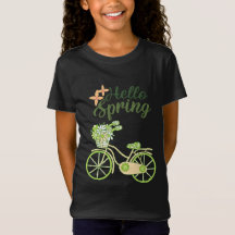 Hallo Frühling Vintage-Fahrrad-Illustration