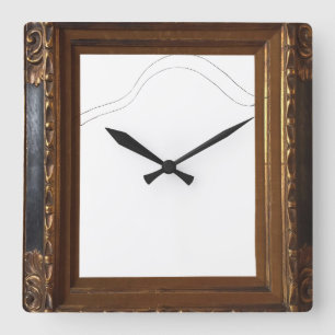 Hallo Frühlings-Blumenkranz-Uhr – Eine Feier o Quadratische Wanduhr