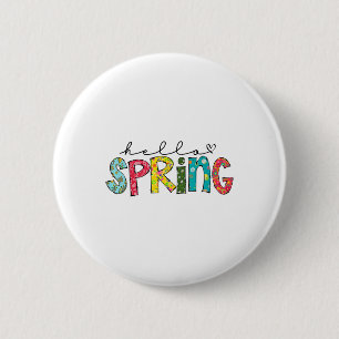 Hallo Frühlingsblume Frohe Ostern Floral Mama Pfla Button