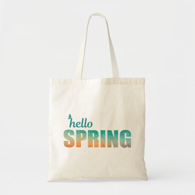 Hallo Frühlingsfarbe geometrische Tasche (Vorne)