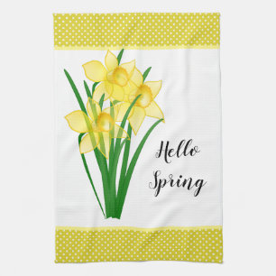 Hallo Frühlingsgelbe Narzisse Geschirrtuch