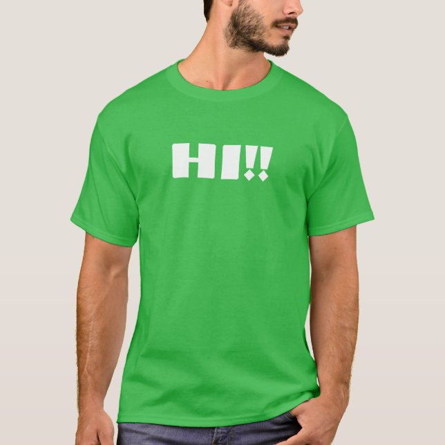 Hallo! Fun Kleeblatt Green Basic Dark Lässig Wear T-Shirt (Vorderseite)