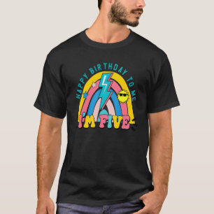 Hallo fünf Regenbogen Ich bin 5 Jahre alt Geburtst T-Shirt