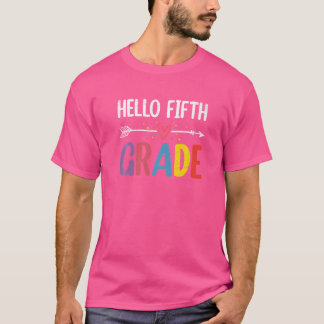 Hallo Fünfte Klasse 5. erster Tag der Schule Boys T-Shirt