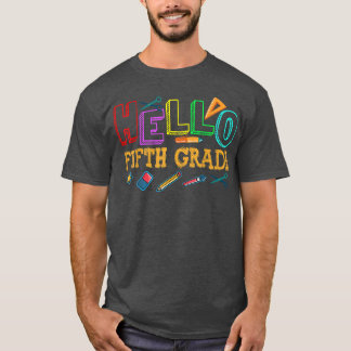 Hallo Fünfte Klasse 5. Klasse Zurück zur Schule T T-Shirt