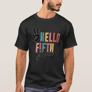 Hallo Fünfte Klasse Lehrer Erster Schultag T-Shirt
