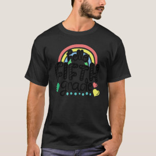 Hallo Fünfte Klasse Retro Zurück zur Schule Regenb T-Shirt