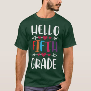 Hallo Fünfte Klasse zurück zu den Schullehrern T-Shirt