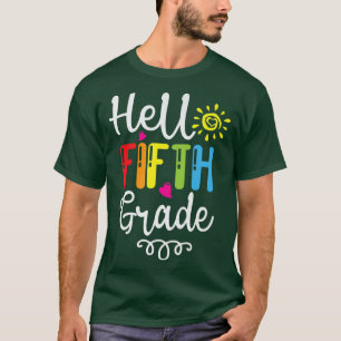 Hallo Fünfte Klasse zurück zum ersten Schullehrer T-Shirt