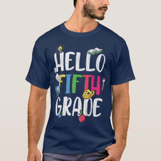 Hallo Fünfte Klasse zurück zum Lehrer für SchulMat T-Shirt