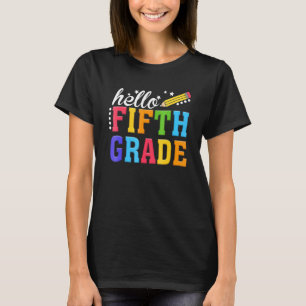 Hallo Fünfte Klasse zurück zur Schule Jungen Mädch T-Shirt