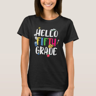 Hallo Fünfte Stufe Niedlich 5. Klasse T-Shirt