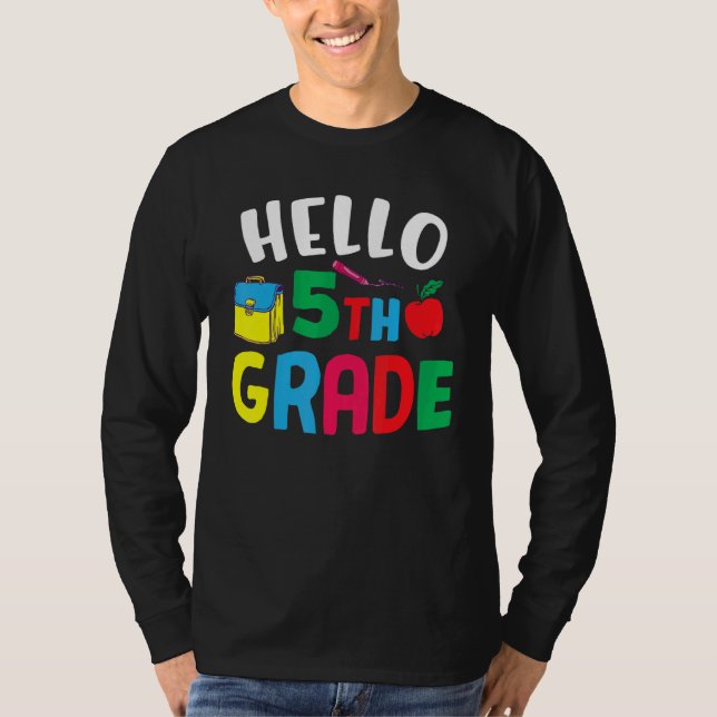 Hallo Fünfte Stufe Niedlich 5. Stufe 1 T-Shirt (Vorderseite)
