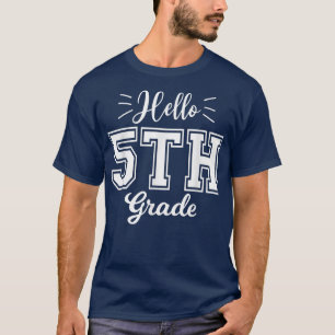 Hallo Fünftes Shirt 5. Klasse zurück zur Schule 1
