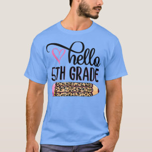 Hallo Fünftes Team 5. Klasse Zurück zur Schule Te T-Shirt