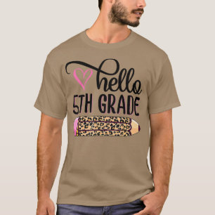Hallo Fünftes Team 5. Klasse Zurück zur Schule Te T-Shirt