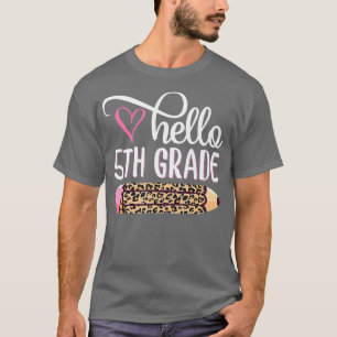 Hallo Fünftes Team 5. Klasse Zurück zur Schule Te T-Shirt