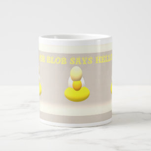 Hallo Funny Gruß MR Blob gelbe Farbe Sahne Jumbo-Tasse