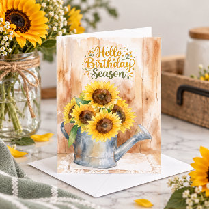 Hallo Geburtstags-Saison Gelbe Sonnenblumen Karte