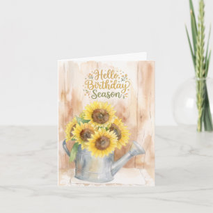 Hallo Geburtstags-Saison Gelbe Sonnenblumen Karte