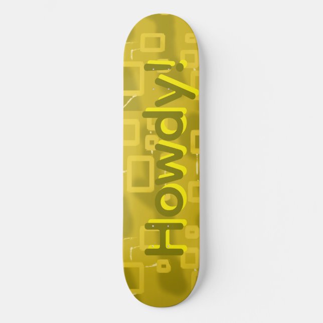 Hallo Geometrisch  Skateboard (Vorderseite)