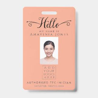 Hallo Geschäftsfoto-ID Identifikationsplastik Ausweis