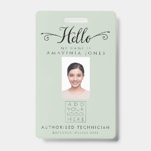 Hallo Geschäftsfoto-ID Identifikationsplastik Ausweis