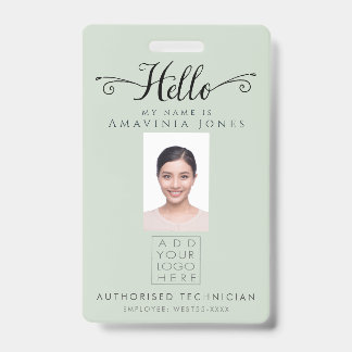 Hallo Geschäftsfoto-ID Identifikationsplastik Ausweis