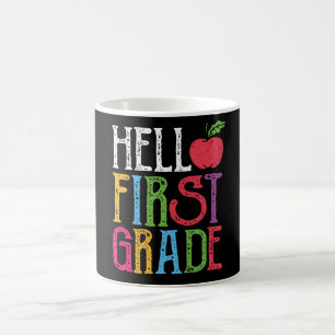 Hallo Geschenk für einen Erstklässler zum ersten S Kaffeetasse