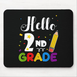 Hallo Geschenke für Lehrer zum 2. Klasse Schulbegi Mousepad