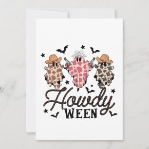 Hallo Ghost Halloween Rodeo Western Hallo Cowboy Dankeskarte