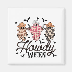 Hallo Ghost Halloween Rodeo Western Hallo Cowboy Magnet