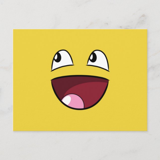 Hallo glückliches Gesicht Postkarte (Vorderseite)