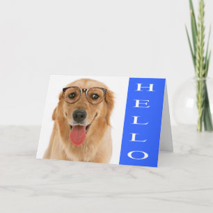 Hallo Golden Retriever Welpen-Hunde-Grußkarte Karte