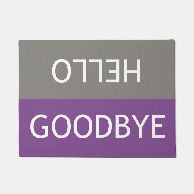 Hallo \ Goodbye Doormat Fußmatte (Vorderseite)