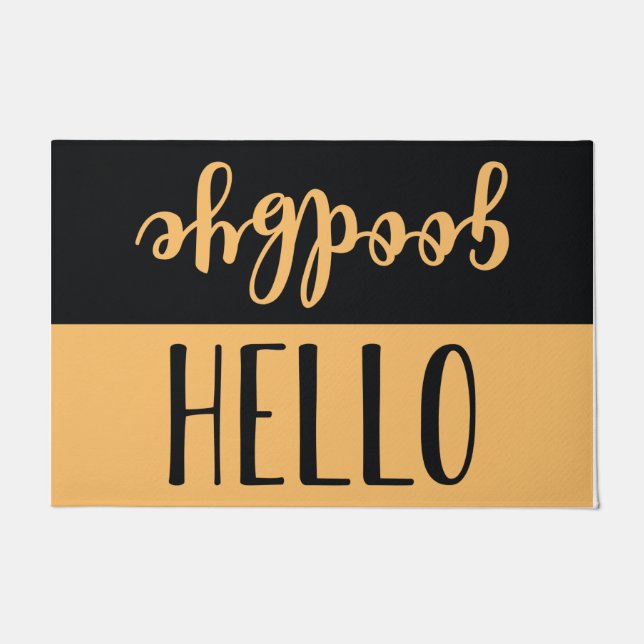 Hallo Goodbye Fußmatte (Vorderseite)