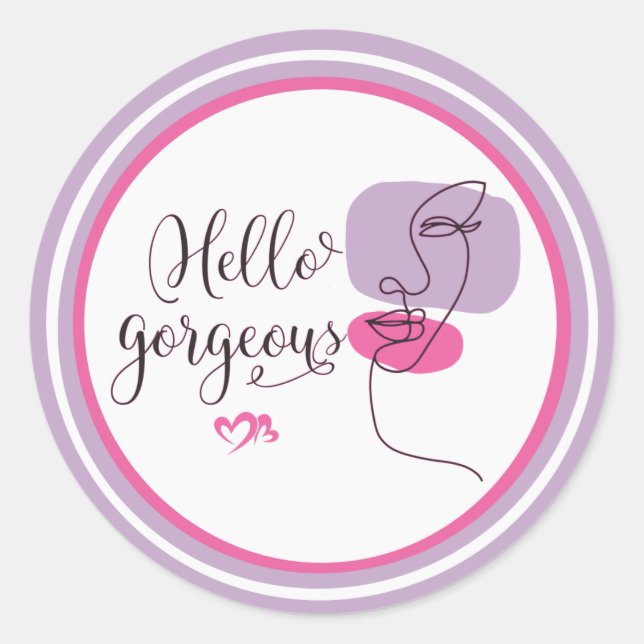 Hallo Gorgeous Bild Sticker (Vorderseite)