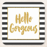 Hallo Gorgeous Imitats Gold Glitzer gestreift