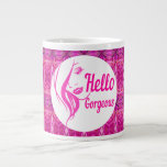 Hallo Gorgeous Lovely Lady Face Zeichne Typografie Jumbo-Tasse<br><div class="desc">Hallo Gorgeous Typografie mit einem zeichnend Profil einer hübschen Dame. Das ist ein ideales Geschenk für sie. Entworfen von Sandyspider Geschenke.Kontaktieren Sie mich hier oder unter admin@giftsyoutreasure.com , wenn Sie möchten, dass ich eine Collage erstellen, Ihre Fotos aktualisieren oder ein direktes Designprodukt für Sie erstellen möchte. Alle meine Geschäfte finden...</div>