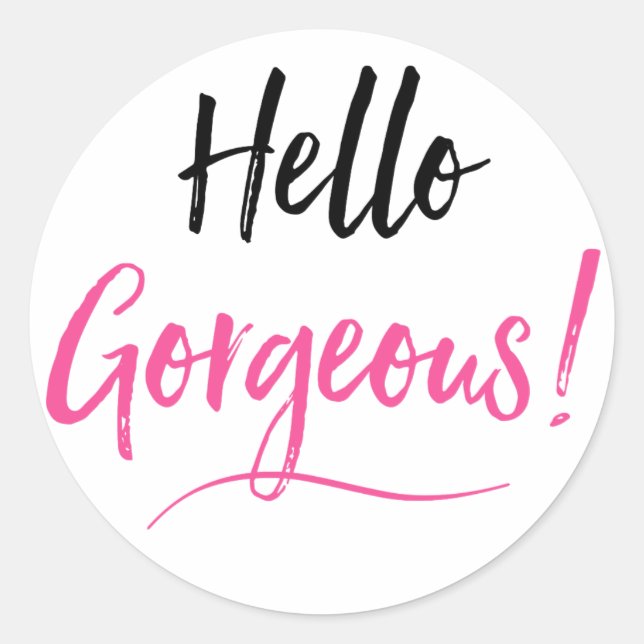 Hallo Gorgeous Stickers (Vorderseite)