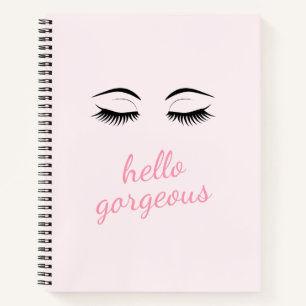 Hallo Gorgey mit Hübschen Eyelashes Glam Gift Notizbuch