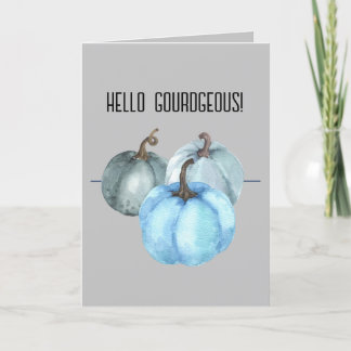 Hallo Gourdgeous 13 cm x 18 cm gefaltete Feiertags Feiertagskarte