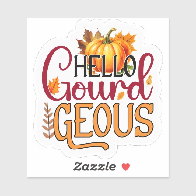 Hallo, Gourdgeous! Aufkleber (Blatt)