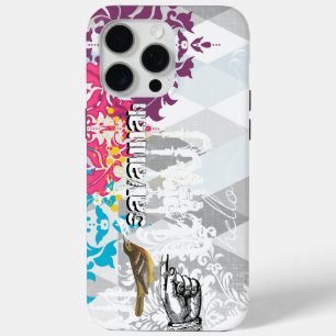 Hallo Graue und Blue Linen Muster iPhone 6 Plus 15 Pro Max Hülle